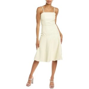 Honey & Beau Womens Cream Size 2 Spirit Child Strap Vegan Leather Dress NWT